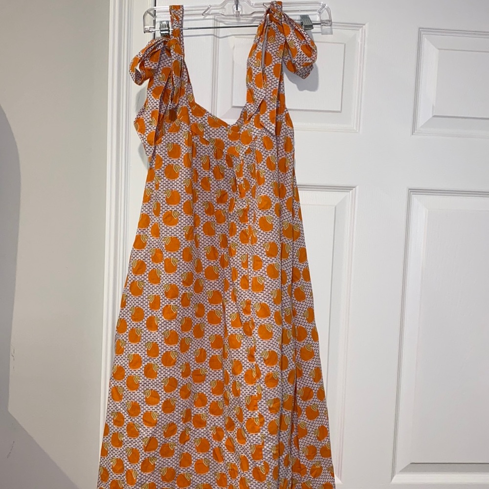 Pink chicken midi dress